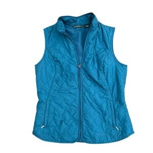 Eddie Bauer Teal Quilted Vest women’s size small.